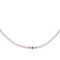 Κολιε Excite fashion jewellery με πέρλες και οβάλ ματάκι από φίλντισι. K-1615-01-17-55