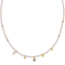 Κολιέ Excite fashion jewellery με πέρλες, μπλέ ματάκι, και κρεμαστά  στοιχεία. K-1629-01-21-49