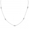 Κολιέ Excite Fashion Jewellery με λευκά ζιργκόν από επιπλατινωμένο ασήμι 925. K-68-AS-S-105