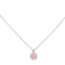 Kομψό κολιέ Excite Fashion Jewellery στολισμένο με ροζ  ζιργκόν από επιπλατινωμένο  ασήμι 925. K-7-ROZ-S-81