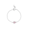 Βραχιόλι Excite Fashion Jewellery, ροζέτα,  σχέδιο  σταγόνα, με ροζ και λευκά ζιργκόν, από επιπλατινωμένο  ασήμι 925. B-46-ROZ-S-79