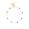 Βραχιόλι ποδιού Excite fashion jewellery φτιαγμένο με  επίχρυση αλυσίδα ατσάλι, dots και  χάντρες. BP-1604-01-04-49