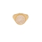 Σεβαλιέ δαχτυλίδι Excite Fashion Jewellery  με λευκά ζιργκόν από επίχρυσο ασήμι 925.  D-52-01-14