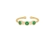 Κομψό  δαχτυλίδι Excite Fashion Jewellery στολισμένο με πράσινα και λευκά ζιργκόν από επιχρυσωμένο ασήμι 925.  D-53-PRAS-G-6