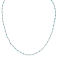 Κολιέ Excite fashion jewellery ροζάριο με τυρκουάζ πέτρες και ατσάλινη αλυσίδα. K-1620-03-30-55