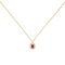 Κολιέ Excite Fashion Jewellery, ροζέτα, με  κόκκινο και  λευκά  ζιργκόν από επιχρυσωμένο ασήμι 925. K-98-KOKI-G-115