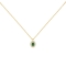 Κολιέ Excite Fashion Jewellery, ροζέτα, με πράσινο και λευκά  ζιργκόν από επιχρυσωμένο ασήμι 925. K-98-PRAS-G-115