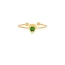 Δαχτυλίδι Excite Fashion Jewellery, λεπτό,  σχέδιο σταγόνα,,  με πράσινη πέτρα,  από επιχρυσο ατσάλι (δεν μαυρίζει). R-0518017-GREEN-5
