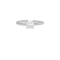 Μονόπετρο  δαχτυλίδι Excite Fashion Jewellery με λευκό ζιργκόν από επιπλατινωμένο ασήμι 925.  D-56-AS-S-89