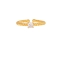 Μικρό μονόπετρο δαχτυλίδι Excite Fashion Jewellery  με λευκό ζιργκόν από επιχρυσωμένο  ασήμι 925. D-57-AS-G-79