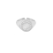 Στρογγυλό δαχτυλίδι σεβαλιέ Excite Fashion Jewellery από επιπλατινωμένο ασήμι 925, με λευκά  ζιργκόν.. D-62-AS-S-99