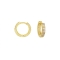 Σκουλαρίκια κρικάκια Excite Fashion Jewellery  από επιχρυσωμένο ασήμι 925 με διπλή σειρά λευκά ζιργκόν. S-91-AS-G-89