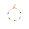 Βραχιόλι  Excite Fashion Jewellery, λεπτή αλυσίδα με  πολύχρωμα  ζιργκόν από επιχρυσωμένο ανοξείδωτο ατσάλι. B-YH1224A-G-65
