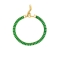 Βραχιόλι Ριβιέρα Excite Fashion Jewellery, με πράσινα  ζιργκόν από επιχρυσωμένο ανοξείδωτο ατσάλι. B-YH397A-GREEN-G-95