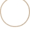 Κολιέ choker ριβιέρα Excite Fashion Jewellery με οβάλ λευκά  ζιργκόν από ανοξείδωτο επιχρυσωμένο ατσάλι. N-YH584A-WHITE-G-145