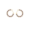 Κρίκοι Excite Fashion Jewellery, με κόκκινα κρυσταλλάκια και  χρυσές χάντρες από ανοξείδωτο επιχρυσωμένο ατσάλι. S-1713-01-11-65