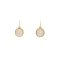 Χειροποίητα σκουλαρίκια Excite Fashion Jewellery με λευκό κρύσταλλο  από επιχρυσωμένο ατσάλι  S-848-01-25-5