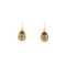 Χειροποίητα επιχρυσωμένα σκουλαρίκια Excite Fashion Jewellery με μελί  κρύσταλλο Swarovski σε σχήμα σταγόνας  S-852-01-04-8