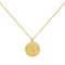 Κολιέ Εχcite Fashion Jewellery με το ζώδιο του Κριού σε ανάγλυφο μοτίφ με λευκά ζιργκόν από επιχρυσωμένο ασήμι 925. Z-ARIES-AS-G-99