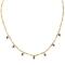 Κολιέ Excite Fashion Jewellery με κρεμαστά μωβ κρυσταλλάκια από επιχρυσωμένο ανοξείδωτο ατσάλι. K-1717-01-24-75