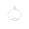 Κομψό βραχιόλι Excite Fashion Jewellery οβάλ κρίκος με λευκά ζιργκόν από επιπλατινωμένο ασήμι 925. B-49-AS-S-75